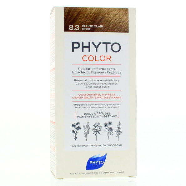 Phyto phytocolor couleur soin 8.3 blond clair doré